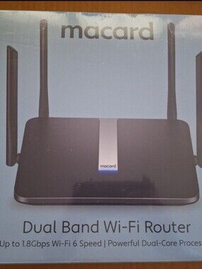Macard Alpha6 Dual Band WiFi-6 Mesh Router - 1.8Gbps MU-MIMO 5-Port NEW
